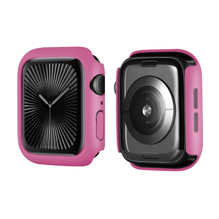 For Apple Watch Series 10 46mm ENKAY Hat-Prince 2 in 1 Solid Color PC Watch Case with Full Coverage PMMA Soft Film(Rose) - free shipping - PMc TechLife - Order now!