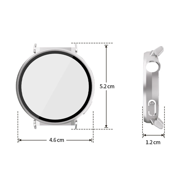 For Huawei Watch GT 5 Pro 42mm ENKAY Hat-Prince Tempered Glass Film Integrated PC Watch Case(Silver) - free shipping - PMc TechLife - Order now!