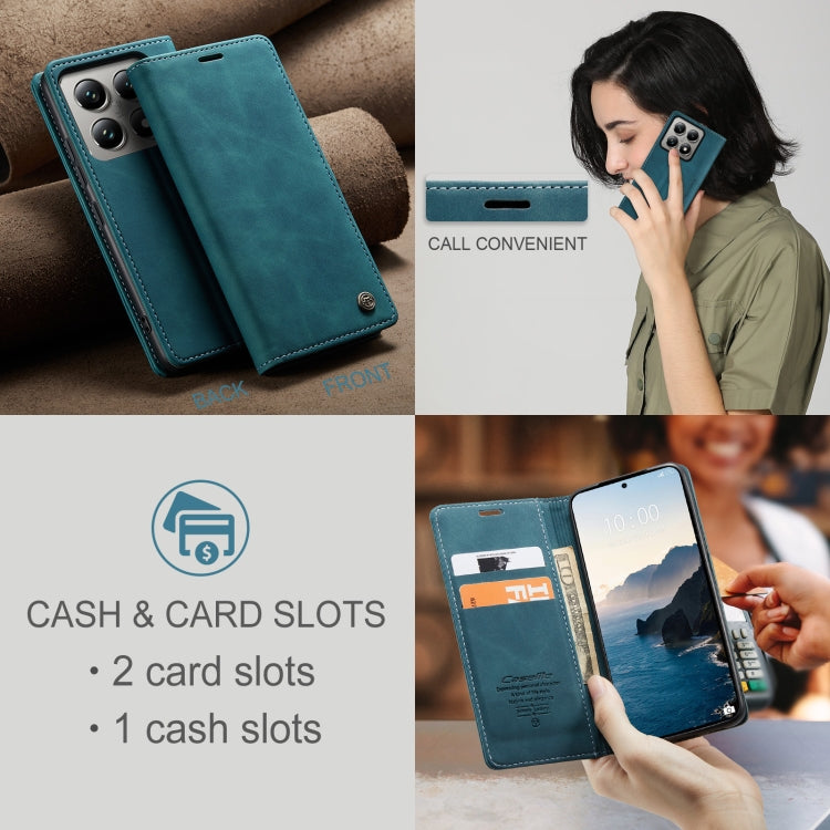 For Xiaomi 14T Pro CaseMe 013 Multifunctional Horizontal Flip Leather Phone Case(Blue) - free shipping - PMC Jewellery - Order now!