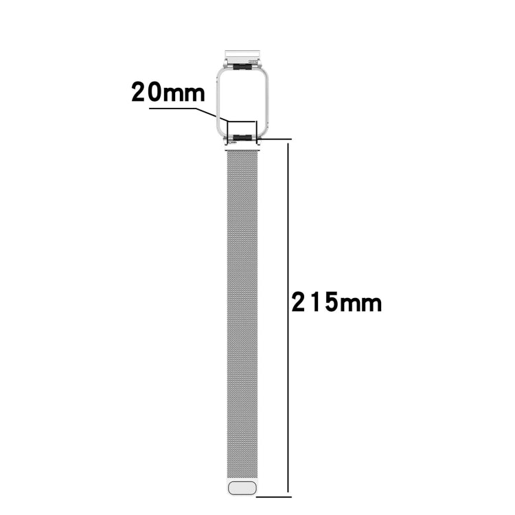 For Xiaomi Smart Band 9 Pro Metal Frame Integrated Milan Magnetic Stainless Steel Watch Band(Rose Gold) - free shipping - PMC TechLife - Order now!