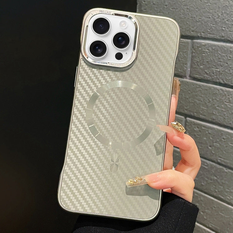 For iPhone 16 Pro Max AG Carbon Fiber Frameless MagSafe Phone Case(Grey) - iPhone 16 Pro Max Cases by PMc TechLife | Online Shopping South Africa | PMc TechLife | Buy Now Pay Later Mobicred