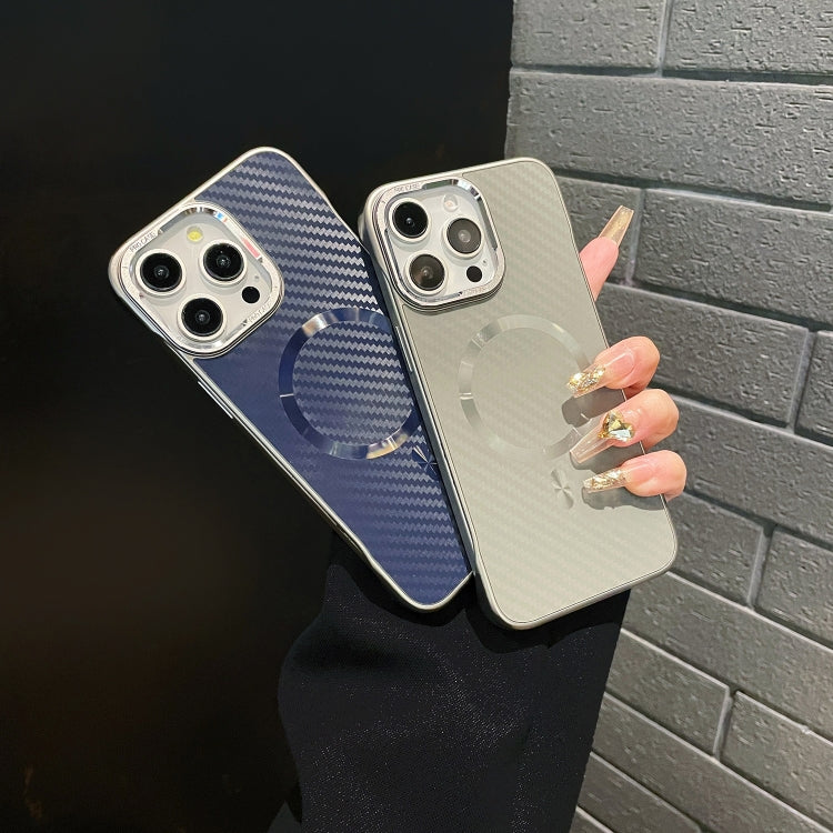 For iPhone 13 Pro Max AG Carbon Fiber Frameless MagSafe Phone Case(Blue) - iPhone 13 Pro Max Cases by PMc TechLife | Online Shopping South Africa | PMc TechLife | Buy Now Pay Later Mobicred