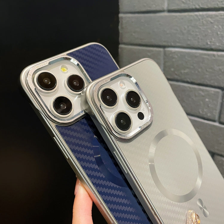 For iPhone 15 Pro AG Carbon Fiber Frameless MagSafe Phone Case(Gold) - iPhone 15 Pro Cases by PMc TechLife | Online Shopping South Africa | PMc TechLife | Buy Now Pay Later Mobicred