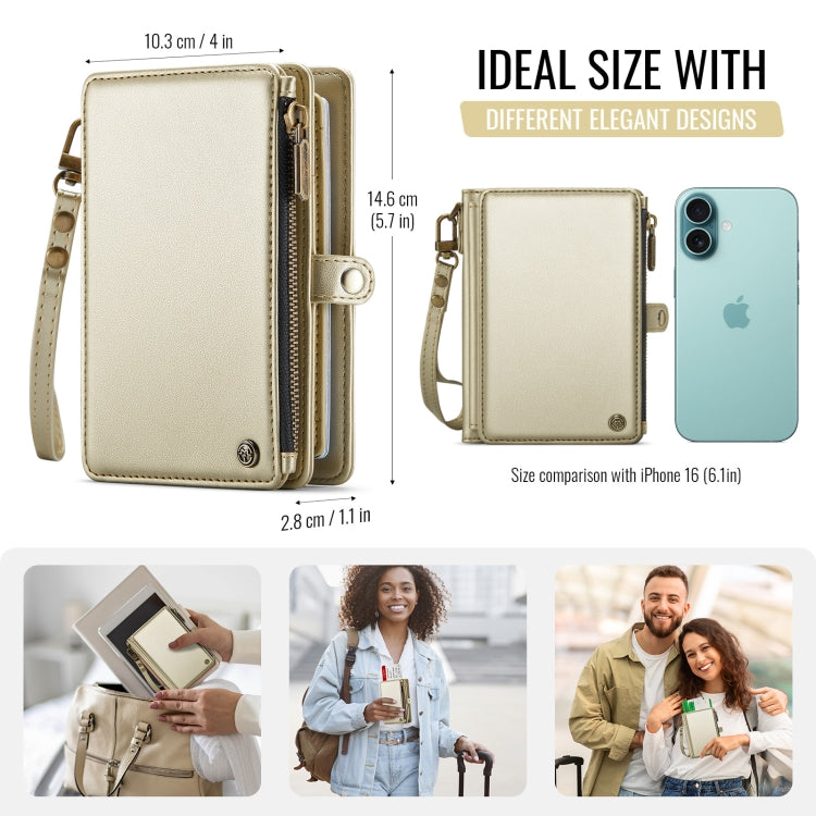 CaseMe-Me60 Multi-functional Anti-theft Swipe Passport Wallet(Gold) - free shipping - PMC Jewellery - Order now!