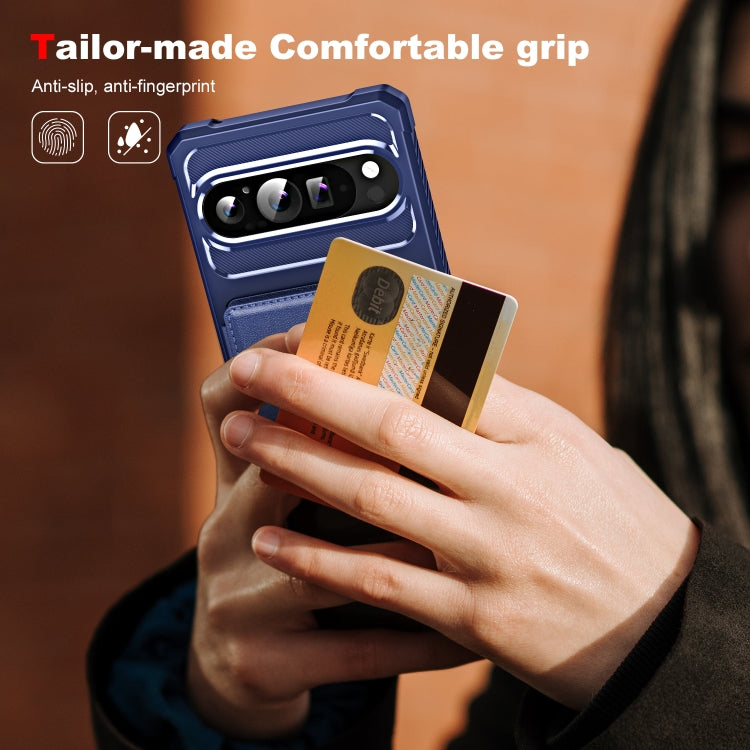 For Google Pixel 9 Pro XL ENKAY Hat-Prince Card Slot Wallet TPU Back Leather Phone Case with Lens Film(Dark Blue) - free shipping - PMC TechLife - Order now!