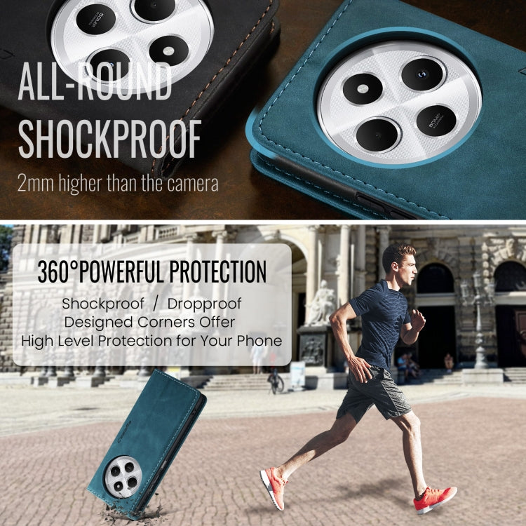 For Redmi 14C CaseMe 013 Multifunctional Horizontal Flip Leather Phone Case(Blue) - free shipping - PMC Jewellery - Order now!