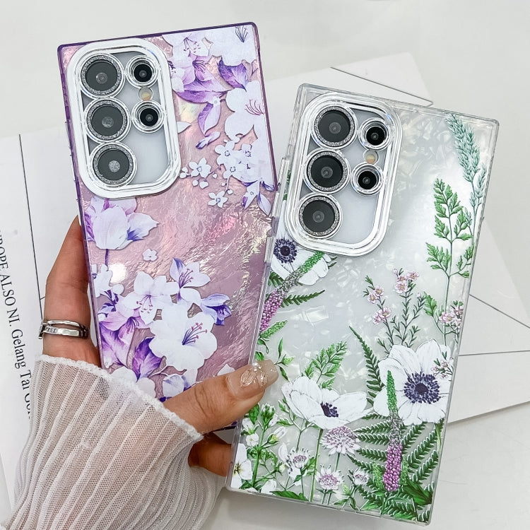 For Samsung Galaxy S25 Ultra 5G Electroplating Flowers Plants Texture TPU Phone Case(Colorful Peony FL10) - Galaxy S25 Ultra 5G Cases by PMC Jewellery | Online Shopping South Africa | PMC Jewellery | Buy Now Pay Later Mobicred