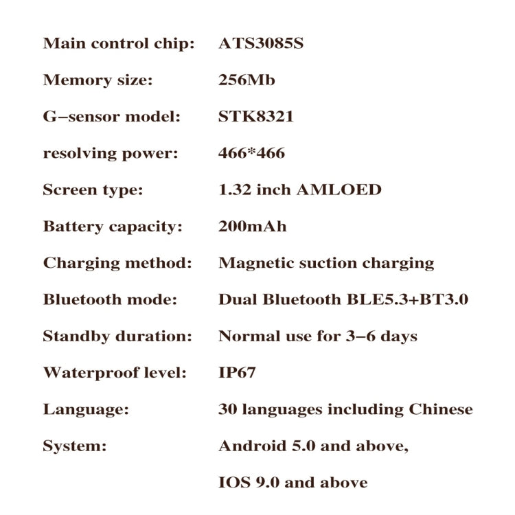 KM88 1.32 inch Color Screen Smart Watch, Support Bluetooth Call / Health Monitoring(Gold) - Smart Watches by PMC TechLife | Online Shopping South Africa | PMC TechLife | Buy Now Pay Later Mobicred