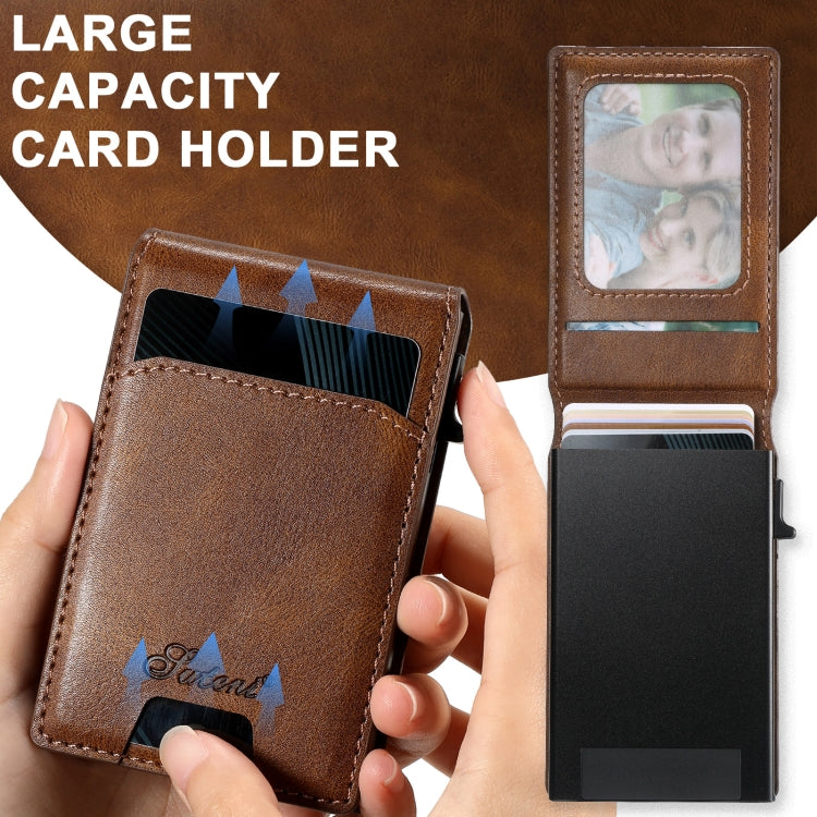 For iPhone 16 Pro Max Suteni H19 Oil Wax 2-in-1 MagSafe Removable Card Box Back Phone Case(Brown) - free shipping - PMC Jewellery - Order now!