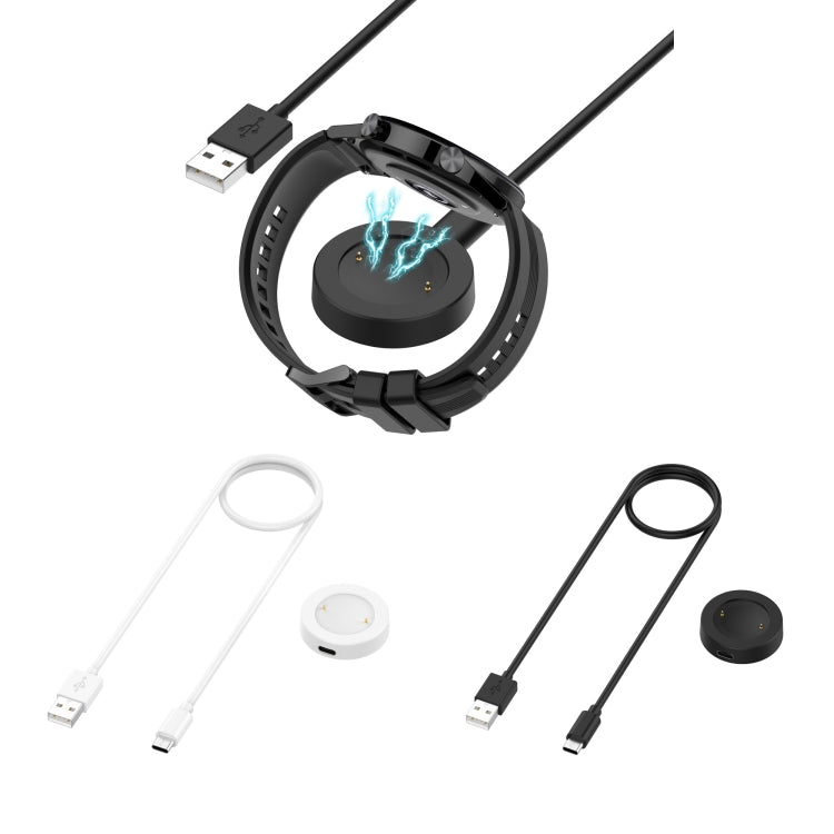 For Honor Watch 5 USB Port Split Magnetic Watch Charging Cable(White) - Charger by PMC TechLife | Online Shopping South Africa | PMC TechLife | Buy Now Pay Later Mobicred