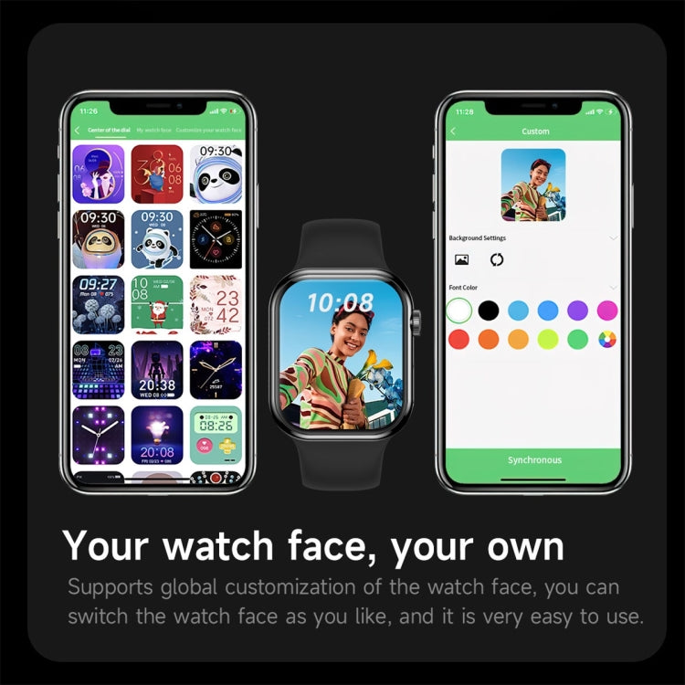 KL08 2.04 inch Color Screen Smart Watch Silicone Strap, Support Bluetooth Call(Pink) - Smart Watches by PMC TechLife | Online Shopping South Africa | PMC TechLife | Buy Now Pay Later Mobicred