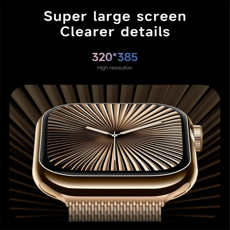 KL08 2.04 inch Color Screen Smart Watch Steel Strap, Support Bluetooth Call(Black) - Smart Watches by PMC TechLife | Online Shopping South Africa | PMC TechLife | Buy Now Pay Later Mobicred