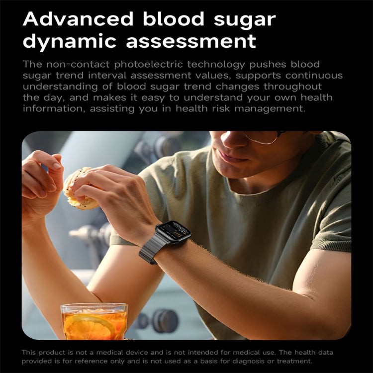 KL08 2.04 inch Color Screen Smart Watch Steel Strap, Support Bluetooth Call(Black) - Smart Watches by PMC TechLife | Online Shopping South Africa | PMC TechLife | Buy Now Pay Later Mobicred