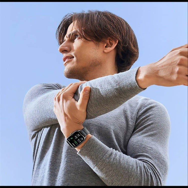 KL08 2.04 inch Color Screen Smart Watch Steel Strap, Support Bluetooth Call(Black) - Smart Watches by PMC TechLife | Online Shopping South Africa | PMC TechLife | Buy Now Pay Later Mobicred