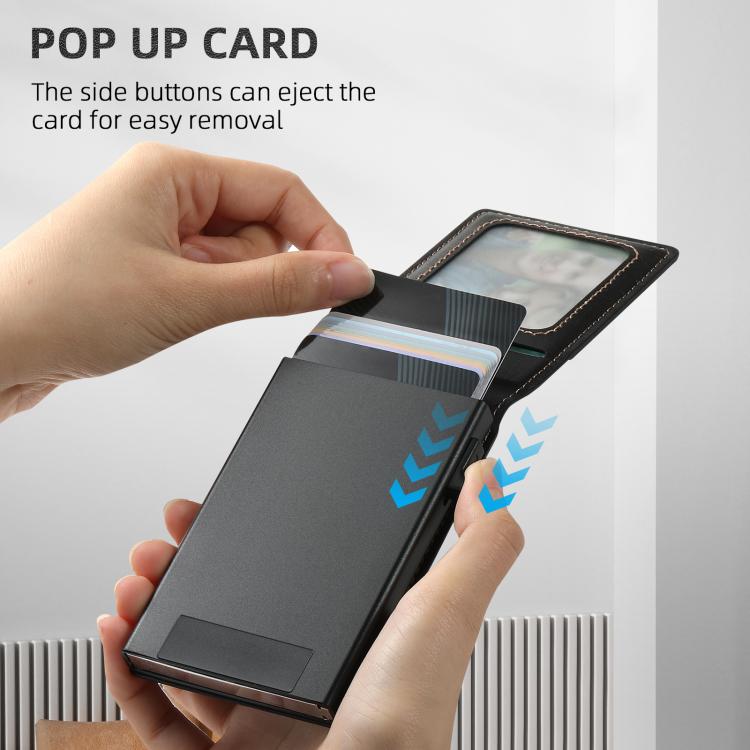 For Samsung Galaxy S25 5G Suteni H19 Oil Wax 2-in-1 MagSafe Removable Card Box Back Phone Case(Black) - Galaxy S25 5G Cases by Suteni | Online Shopping South Africa | PMC TechLife | Buy Now Pay Later Mobicred