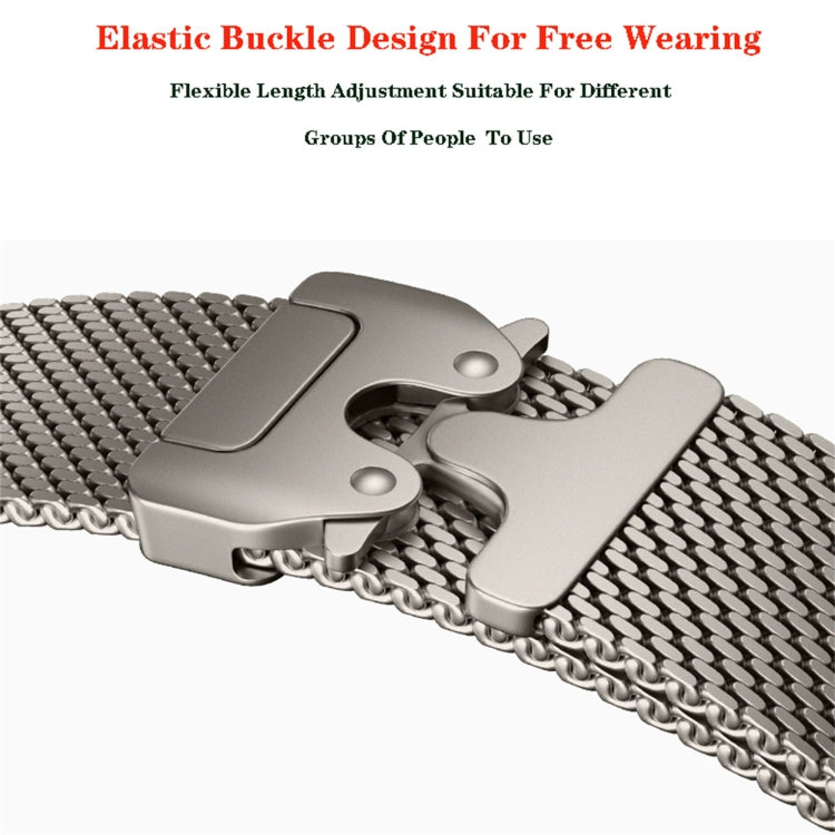For Apple Watch 46mm / 49mm / 45mm / 44mm Umbrella Buckle Think Milanese Plate Stainless Steel Paracord Buckle Watch Band(Pink) - free shipping - PMC TechLife - Order now!