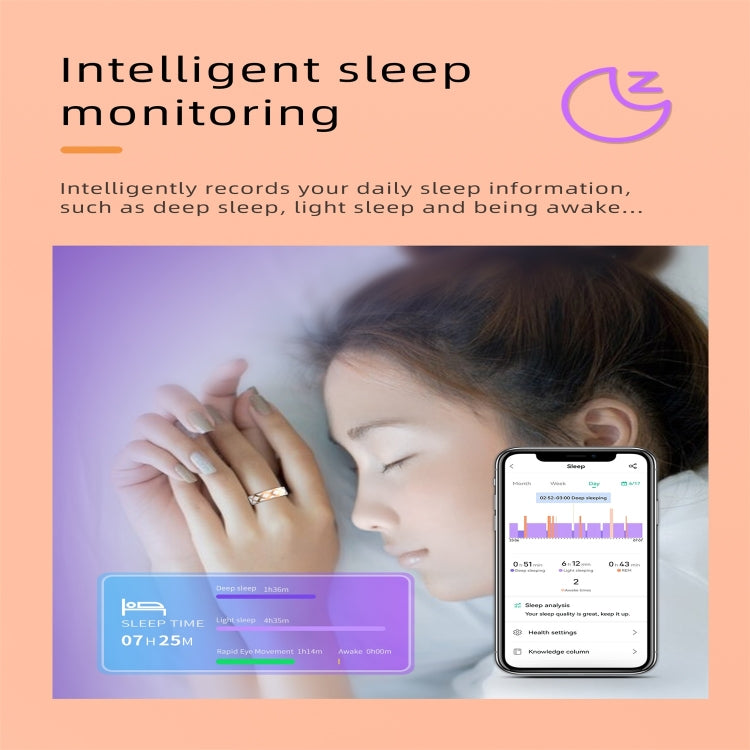 R10M SIZE 9 Smart Ring, Support Heart Rate / Blood Oxygen / Sleep Monitoring / Multiple Sports Modes(Rose Gold) - Smart Rings / Smart Telephones by PMC TechLife | Online Shopping South Africa | PMC TechLife | Buy Now Pay Later Mobicred