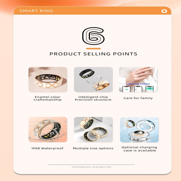 R10M SIZE 13 Smart Ring, Support Heart Rate / Blood Oxygen / Sleep Monitoring / Multiple Sports Modes(Rose Gold) - Smart Rings / Smart Telephones by PMC TechLife | Online Shopping South Africa | PMC TechLife | Buy Now Pay Later Mobicred