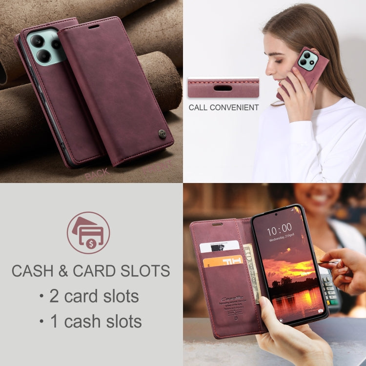 For Redmi Note 14 5G CaseMe 013 Multifunctional Horizontal Flip Leather Phone Case(Red) - free shipping - PMC Jewellery - Order now!