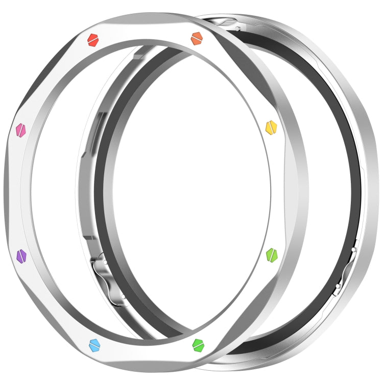 For Xiaomi Watch S4 Tempered Glass Film Hybrid Stainless Steel Watch Protective Ring(Silver Rainbow) - free shipping - PMC TechLife - Order now!