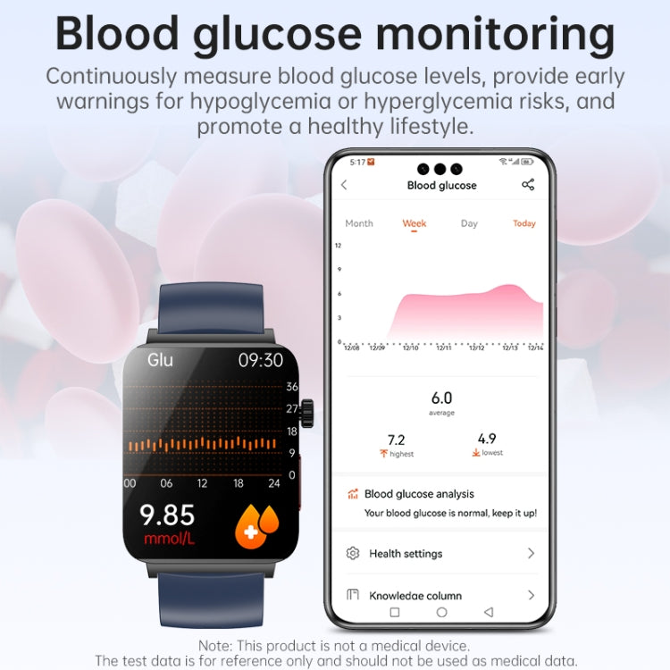 KS03 Pro 1.96 inch Color Screen Smart Watch, Support Bluetooth Call / Health Monitoring(Blue) - Smart Watches by PMC TechLife | Online Shopping South Africa | PMC TechLife | Buy Now Pay Later Mobicred