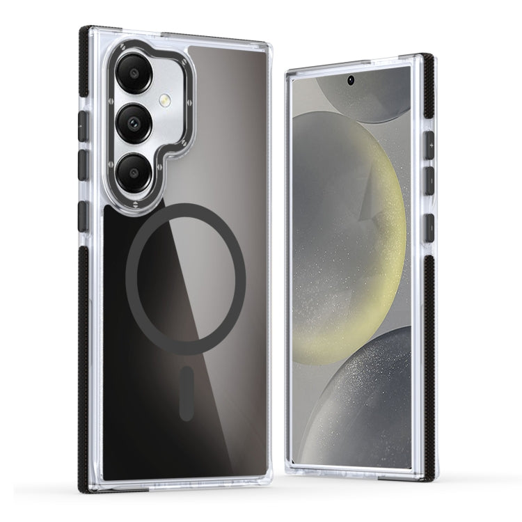 For Samsung Galaxy S25+ 5G Dual-Color Gradient Discolor MagSafe Phone Case(Black) - Galaxy S25+ 5G Cases by PMC Jewellery | Online Shopping South Africa | PMC Jewellery | Buy Now Pay Later Mobicred