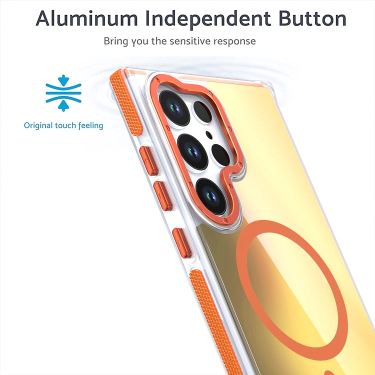 For Samsung Galaxy S25+ 5G Dual-Color Gradient Discolor MagSafe Phone Case(White) - Galaxy S25+ 5G Cases by PMC Jewellery | Online Shopping South Africa | PMC Jewellery | Buy Now Pay Later Mobicred