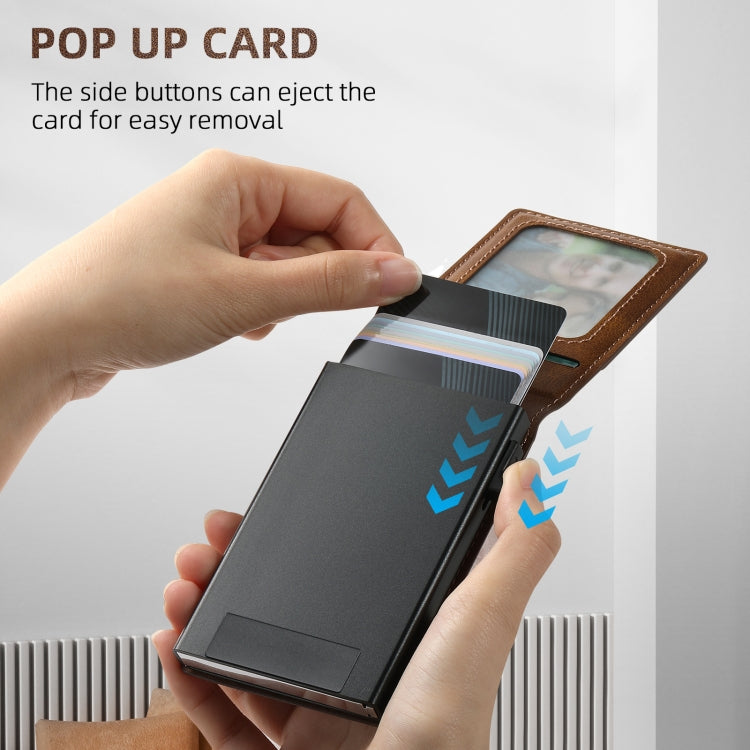 For Google Pixel 6 Pro Suteni H19 Oil Wax 2-in-1 MagSafe Removable Card Box Back Phone Case(Brown) - free shipping - PMC TechLife - Order now!