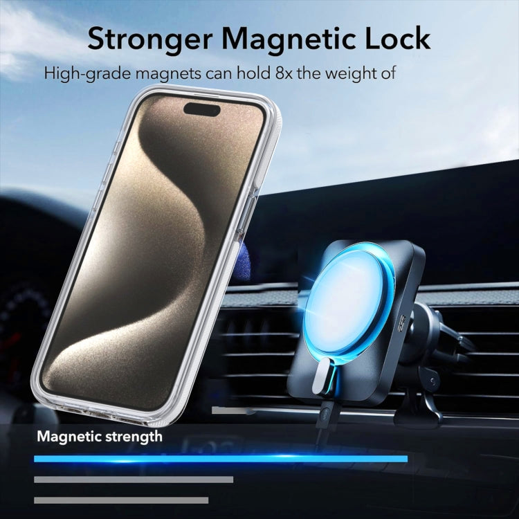 For iPhone 16e Dual-Color Gradient Discolor MagSafe Phone Case(Black) - iPhone 16e Cases by PMC TechLife | Online Shopping South Africa | PMC TechLife | Buy Now Pay Later Mobicred