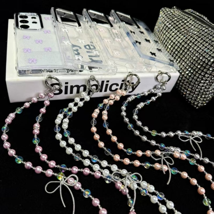 For Samsung Galaxy S25+ 5G Little Fresh Bow Neck Chain TPU Phone Case(Purple) - Galaxy S25+ 5G Cases by PMC Jewellery | Online Shopping South Africa | PMC Jewellery | Buy Now Pay Later Mobicred