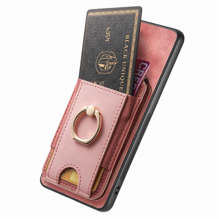 For Samsung Galaxy S25 5G Retro Splitable Magnetic Stand Card Bag Leather Phone Case(Pink) - Galaxy S25 5G Cases by PMC Jewellery | Online Shopping South Africa | PMC Jewellery | Buy Now Pay Later Mobicred