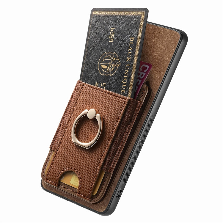 For Samsung Galaxy S25 Ultra 5G Retro Splitable Magnetic Stand Card Bag Leather Phone Case(Brown) - Galaxy S25 Ultra 5G Cases by PMC Jewellery | Online Shopping South Africa | PMC Jewellery | Buy Now Pay Later Mobicred