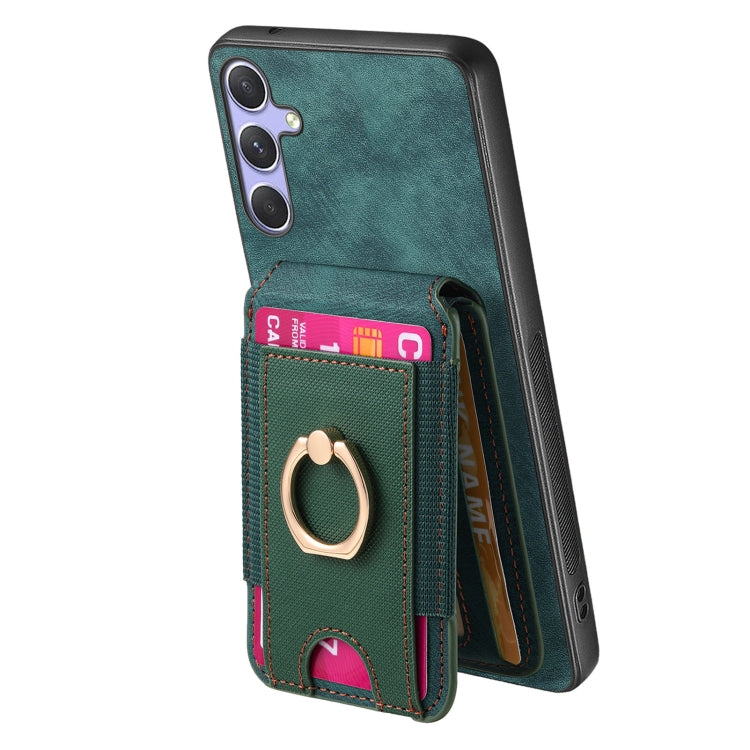 For Samsung Galaxy S25 Ultra 5G Retro Splitable Magnetic Stand Card Bag Leather Phone Case(Green) - Galaxy S25 Ultra 5G Cases by PMC Jewellery | Online Shopping South Africa | PMC Jewellery | Buy Now Pay Later Mobicred