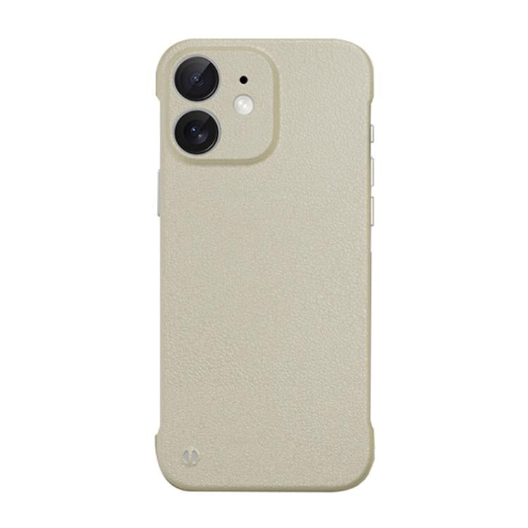 For iPhone 11 Frameless Litchi Texture PC Phone Case(Light Yellow) - iPhone 11 Cases by PMc TechLife | Online Shopping South Africa | PMc TechLife | Buy Now Pay Later Mobicred