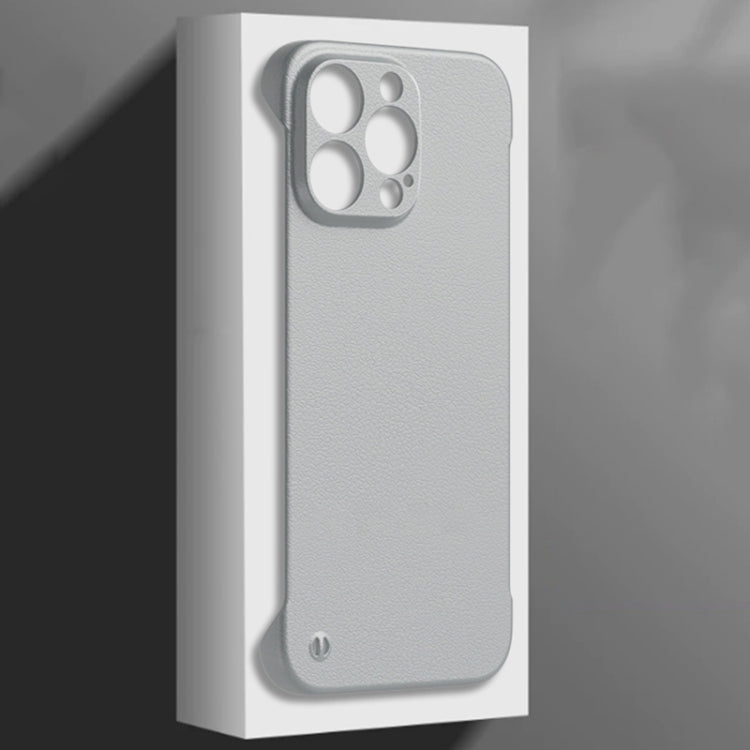 For iPhone 13 Frameless Litchi Texture PC Phone Case(Titanium Silver) - iPhone 13 Cases by PMc TechLife | Online Shopping South Africa | PMc TechLife | Buy Now Pay Later Mobicred