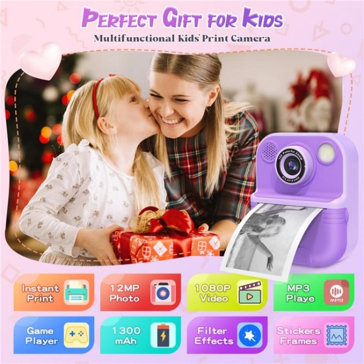 E8 2.4 Inch Screen Photo Printing Video Recorder Multifunctional Kids Dual Lens Camera(Blue) - Children Cameras by PMC TechLife | Online Shopping South Africa | PMC TechLife | Buy Now Pay Later Mobicred