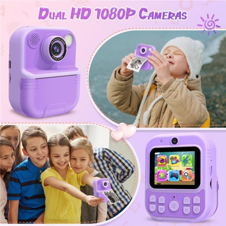 E8 2.4 Inch Screen Photo Printing Video Recorder Multifunctional Kids Dual Lens Camera(Pink) - Children Cameras by PMC TechLife | Online Shopping South Africa | PMC TechLife | Buy Now Pay Later Mobicred
