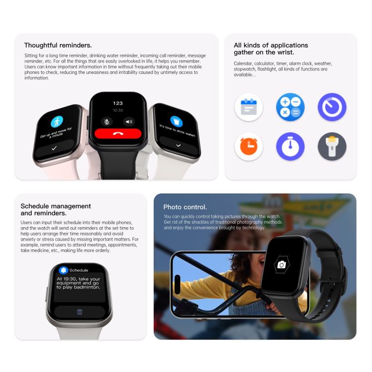 Q23 Pro 1.83 inch Color Screen IP68 Waterproof Bluetooth Call Smart Watch, Support Health Monitoring(Pink) - Smart Watches by PMC TechLife | Online Shopping South Africa | PMC TechLife | Buy Now Pay Later Mobicred
