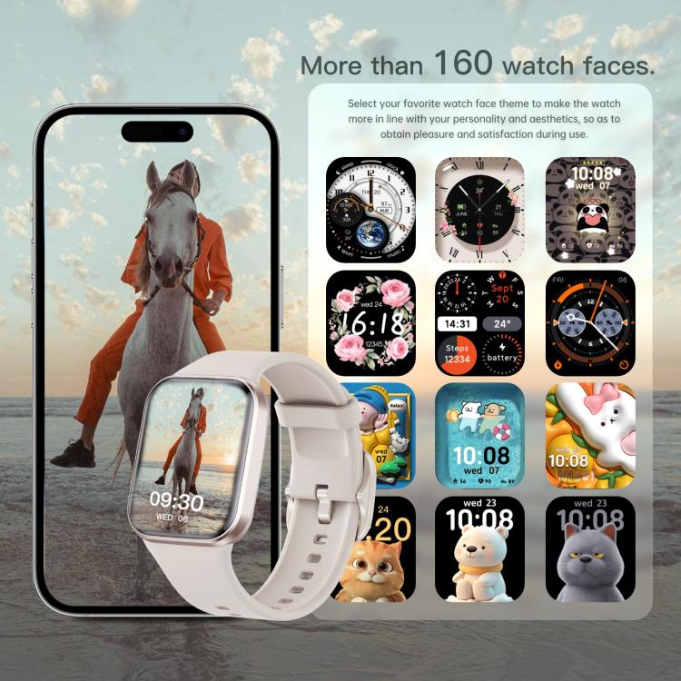 Q23 Pro 1.83 inch Color Screen IP68 Waterproof Bluetooth Call Smart Watch, Support Health Monitoring(White) - Smart Watches by PMC TechLife | Online Shopping South Africa | PMC TechLife | Buy Now Pay Later Mobicred