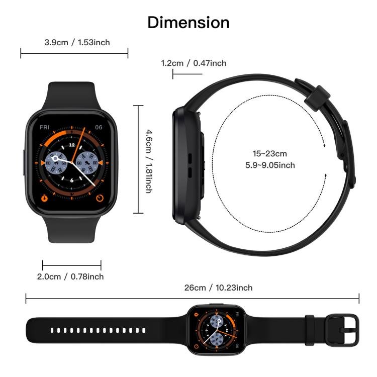 Q23 Pro 1.83 inch Color Screen IP68 Waterproof Bluetooth Call Smart Watch, Support Health Monitoring(White) - Smart Watches by PMC TechLife | Online Shopping South Africa | PMC TechLife | Buy Now Pay Later Mobicred
