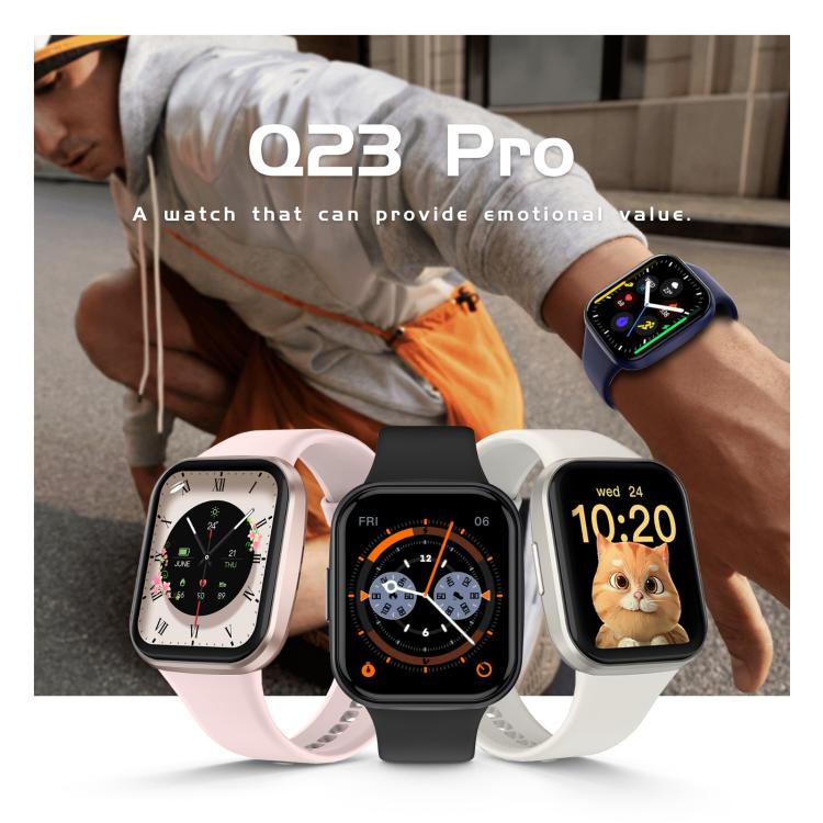 Q23 Pro 1.83 inch Color Screen IP68 Waterproof Bluetooth Call Smart Watch, Support Health Monitoring(Black) - Smart Watches by PMC TechLife | Online Shopping South Africa | PMC TechLife | Buy Now Pay Later Mobicred