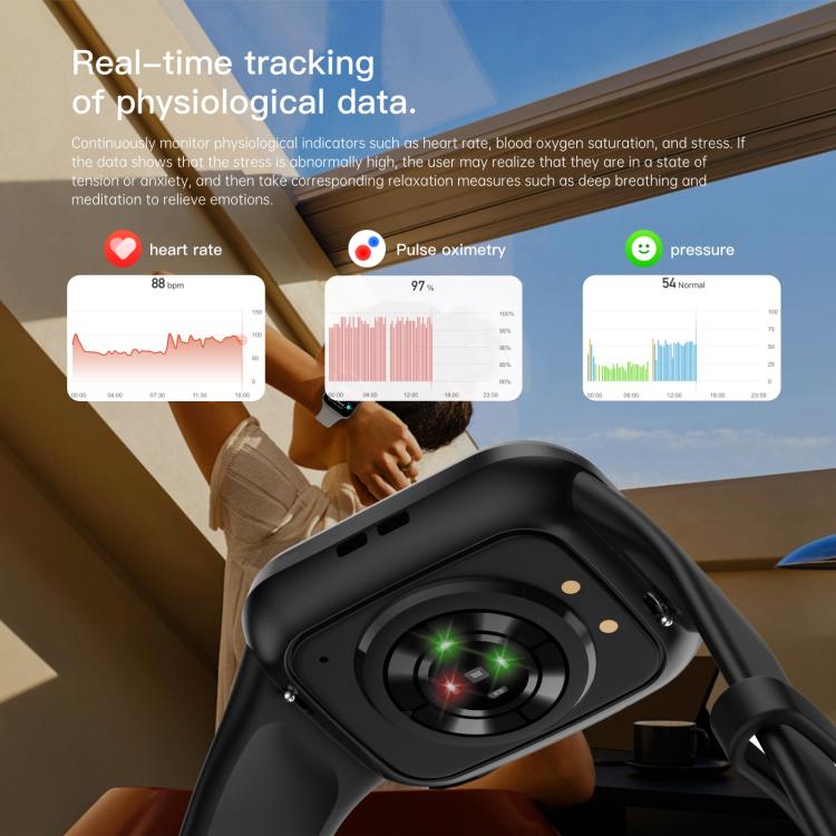 Q23 Pro 1.83 inch Color Screen IP68 Waterproof Bluetooth Call Smart Watch, Support Health Monitoring(Black) - Smart Watches by PMC TechLife | Online Shopping South Africa | PMC TechLife | Buy Now Pay Later Mobicred