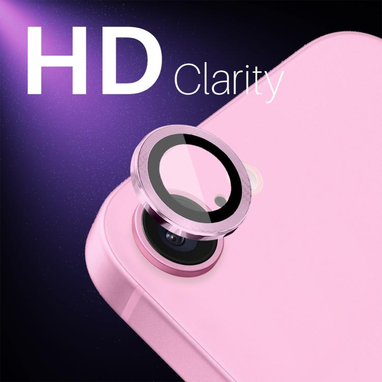 For iPhone 16e NORTHJO Camera Lens Protector CD Metal Ring Tempered Glass Film(Pink) - iPhone 16e Tempered Glass by NORTHJO | Online Shopping South Africa | PMC TechLife | Buy Now Pay Later Mobicred