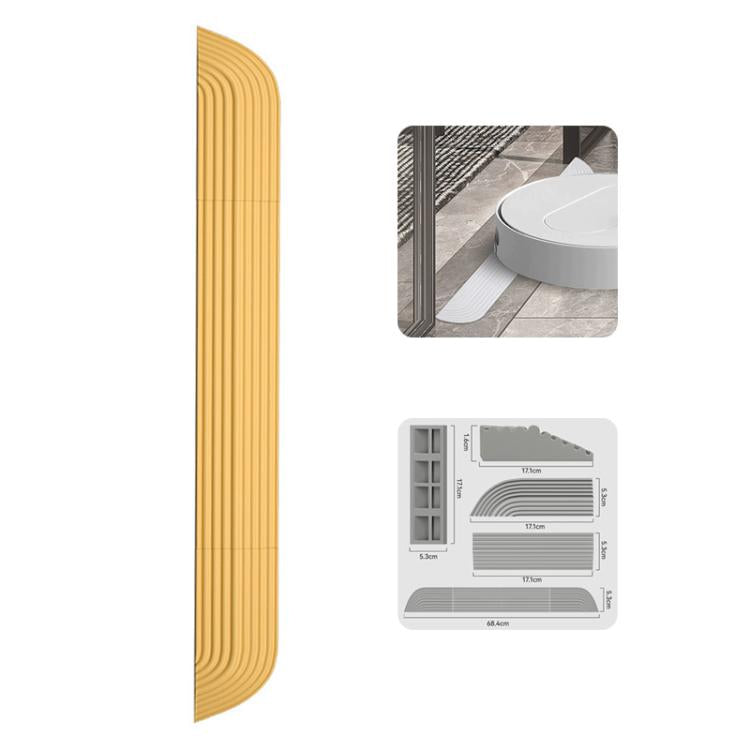 JUNSUNMAY For Ecovacs / iRobot / Mijia / Dreame Sweeping Robot Universal Silicone Threshold Bars Ramp Mat(Yellow) - free shipping - PMc TechLife - Order now!