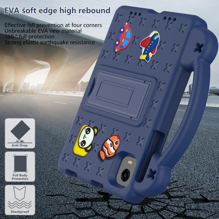 For Alldocube iPlay 50 Mini Pro 2023 8.4 Handle Kickstand Children EVA Shockproof Tablet Case(Navy Blue) - CUBE by PMC TechLife | Online Shopping South Africa | PMC TechLife | Buy Now Pay Later Mobicred