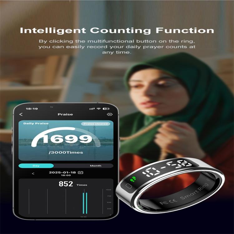 R11 SIZE 12 Smart Ring, Support Heart Rate / Blood Oxygen / Sleep / Multiple Sports Modes(Silver) - free shipping - PMC TechLife - Order now!