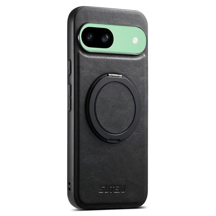 For Google Pixel 9 Suteni G3 Oil Wax 360 Rotation Holder MagSafe Back Phone Case(Black) - free shipping - PMC TechLife - Order now!