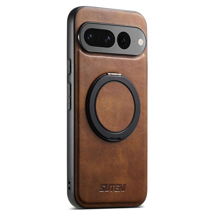 For Google Pixel 7 Pro Suteni G3 Oil Wax 360 Rotation Holder MagSafe Back Phone Case(Brown) - free shipping - PMC TechLife - Order now!