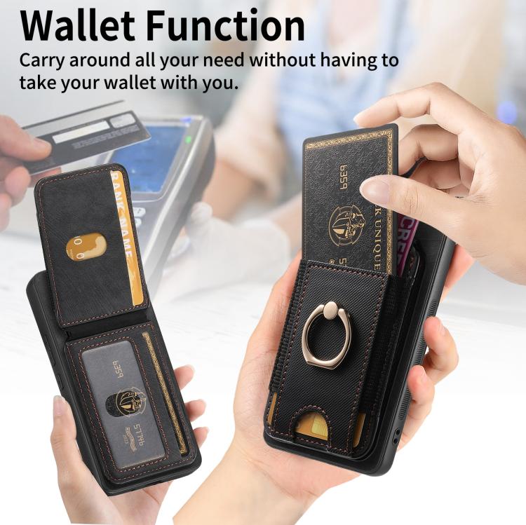 For Google Pixel 9a Retro Splitable Magnetic Stand Card Bag Leather Phone Case(Black) - Google Cases by PMC TechLife | Online Shopping South Africa | PMC TechLife | Buy Now Pay Later Mobicred