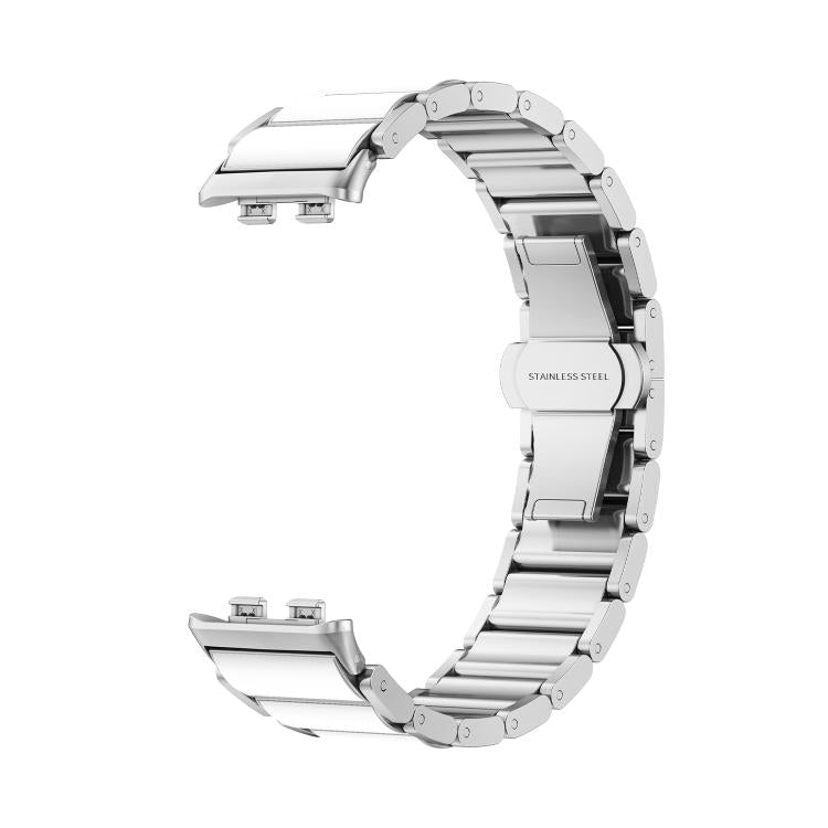 For Honor Band 9 Butterfly Buckle Ceramic White Metal Watch Band(Silver) - free shipping - PMC TechLife - Order now!